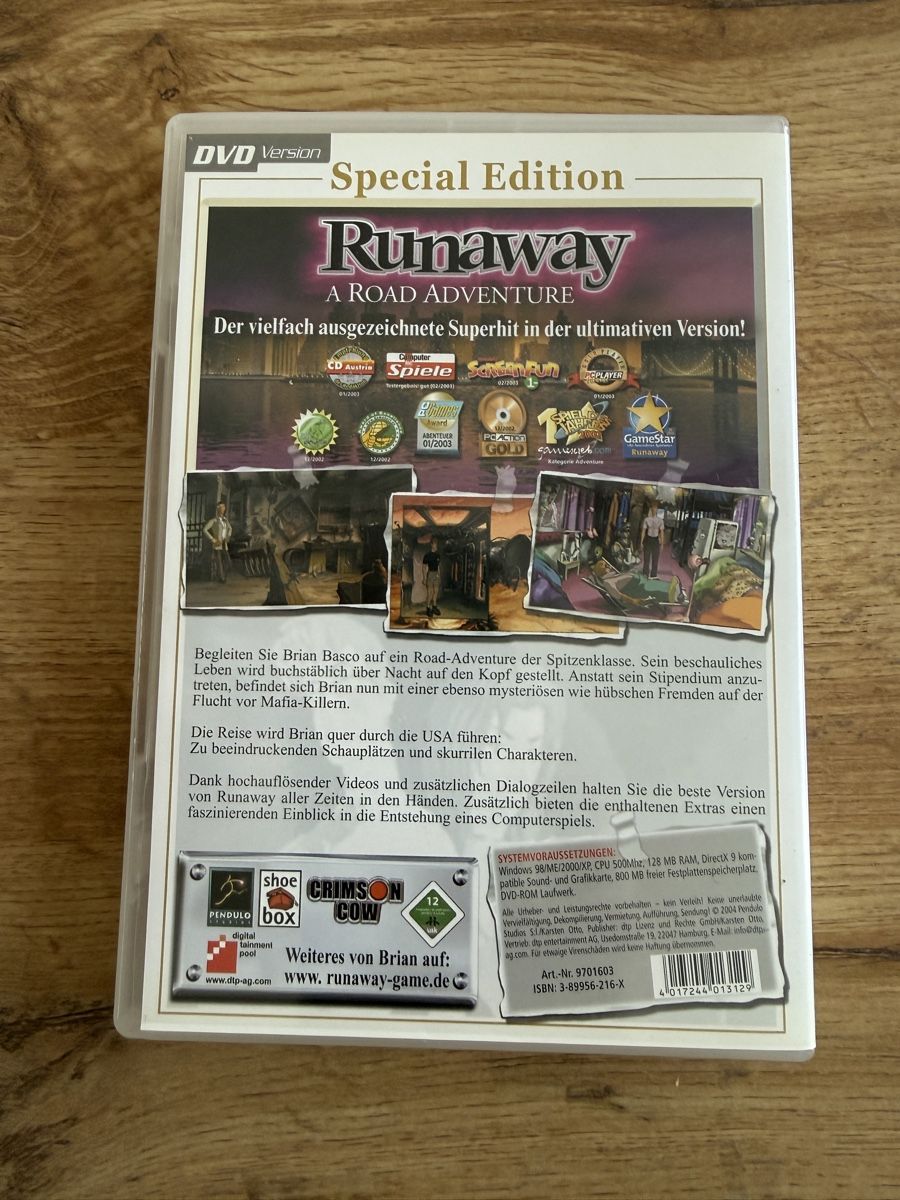 Runaway A Road Adventure DVD Special Edition - Top Zustand (Neu (gemäss ...