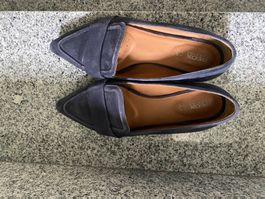 Schicke Geox Loafers aus Veloursleder, Dunkelblau, Gr. 39