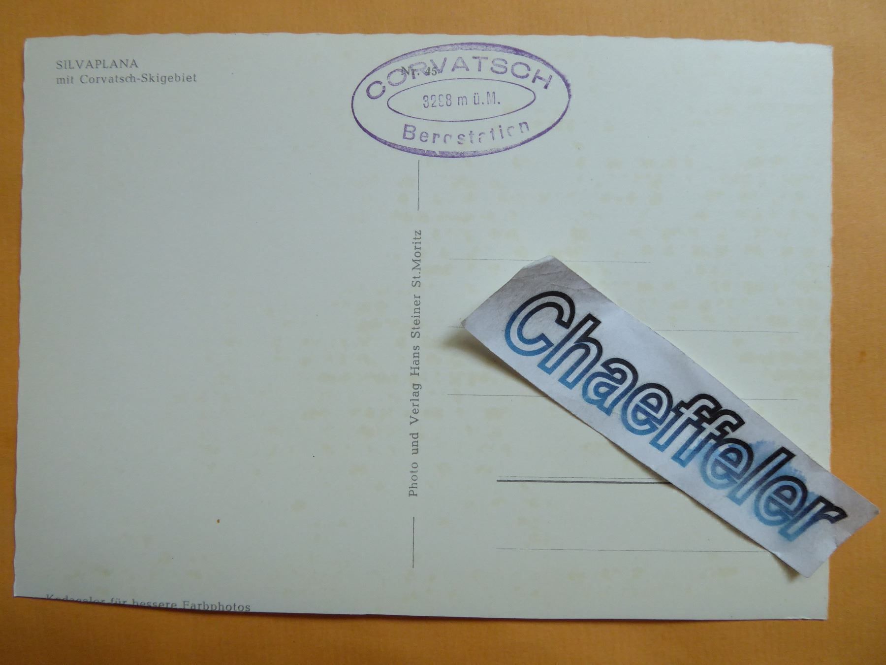 Cartoline postali: Silvaplana mit Corvatsch Skigebiet – Usato da Zürich venduto da Chaeffeler 1