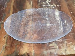 Glas " Blatt " Servierplatte