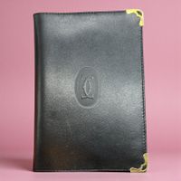 Portefeuille Cartier vintage en cuir noir