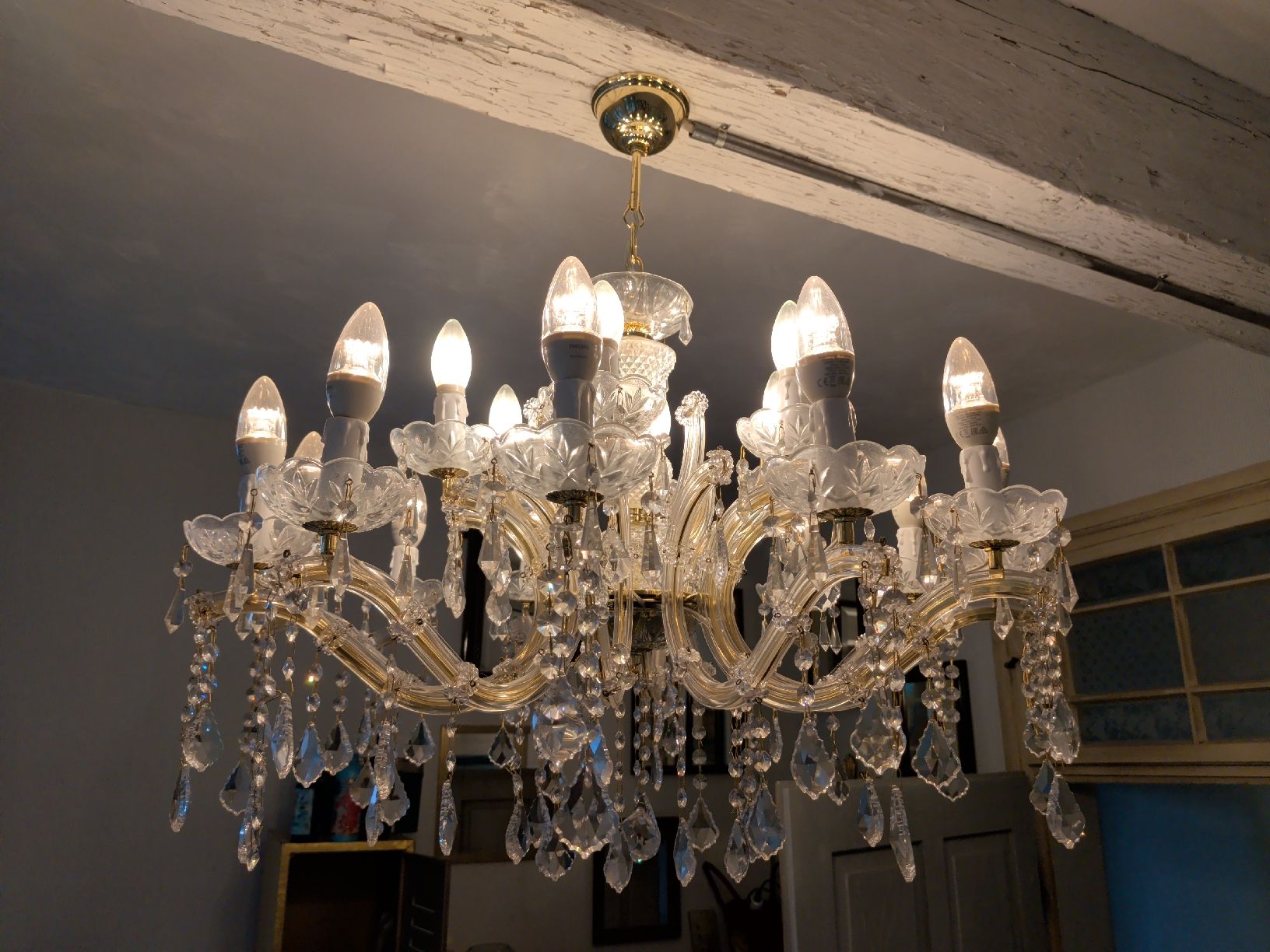 Lampadari & plafoniere: Kronleuchter mit 18 LED Lampen  – Usato da Dietfurt venduto da Subforce1853 6