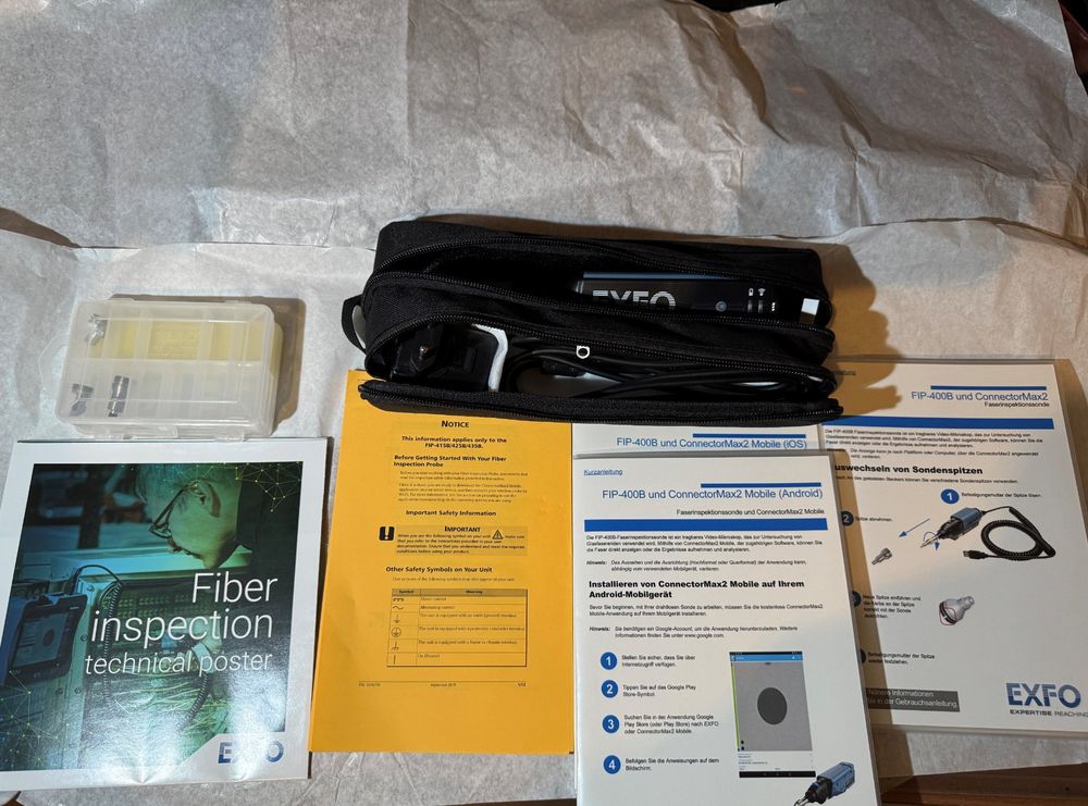 EXFO FIP-435B Wireless Analyse Digital Video Inspektion Prob 9