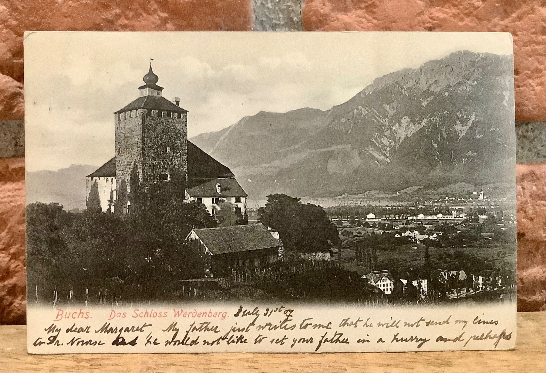 Ansichtskarten: 1907 - BUCHS - Das Schloss Werdenberg – Gebraucht aus Root von ENGLAND-TREASURES