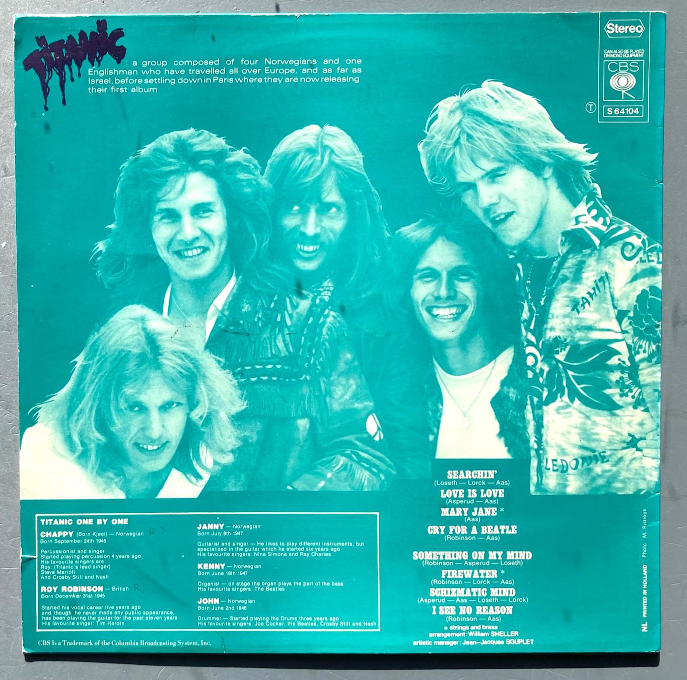 Vinyles: TITANIC - TITANIC – D'occasion à Poliez-Pittet par Newtown-Records 1