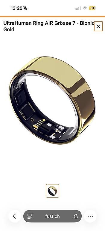 Anelli: Ultrahuman Ring AIR Gold  Grösse 07  originalverpackt – Nuovo e nell'imballaggio originale da Triesen venduto da nadomas
