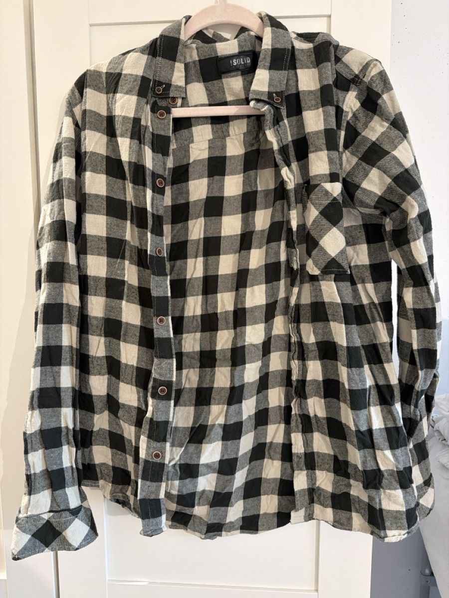 Camicie: Solid Holzfäller Hemd Schwarz Weiss Gr. L - Top Zustand! – Usato da Rebstein venduto da Tuerkii