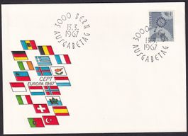FDC 448 Europamarke ET Bern 13.3.1967 schön illustriert