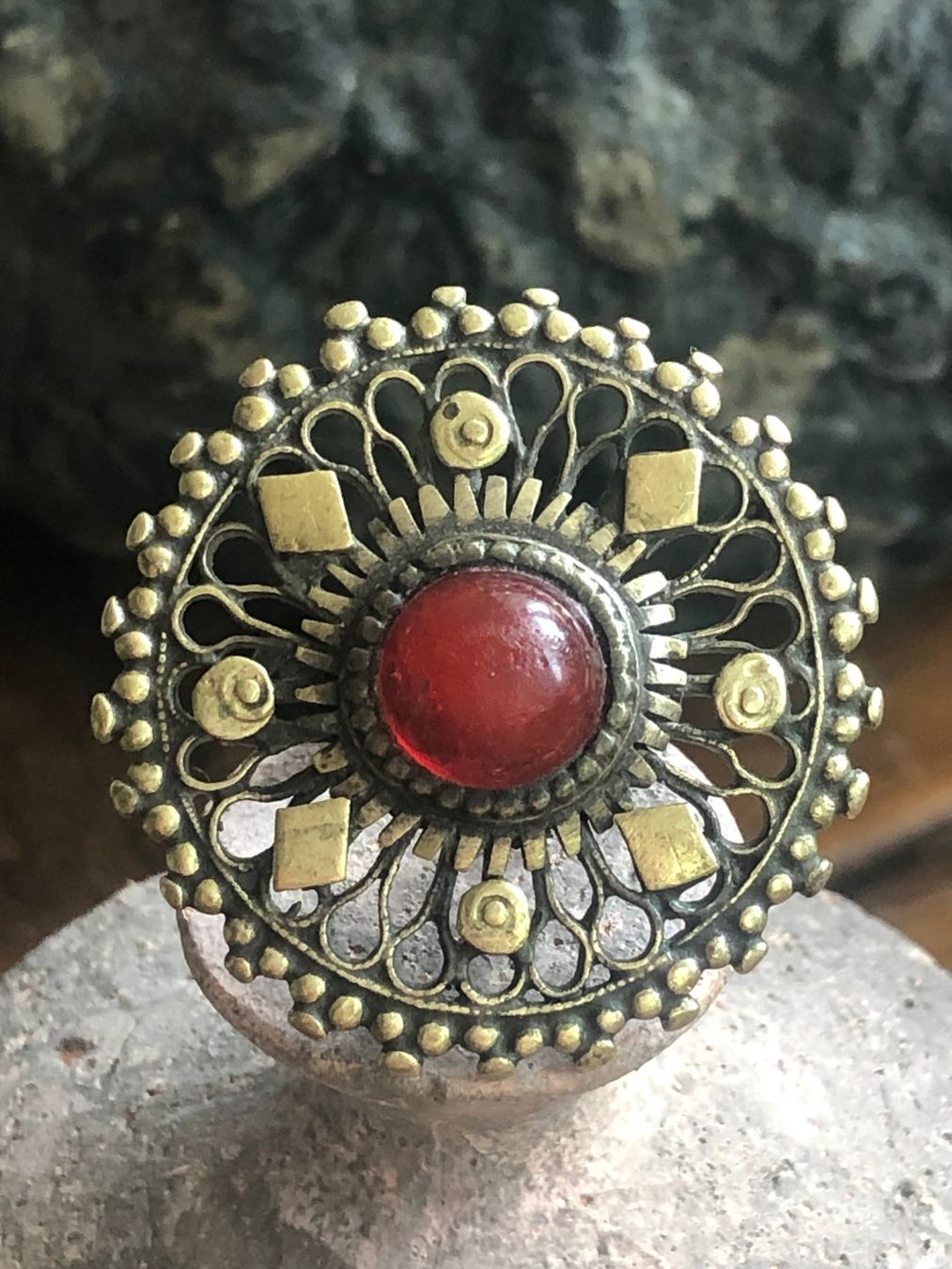 Ringe: XXL Fingerring Ring Ethno orange Boho gold silber – Gebraucht aus Wald ZH von rotschmuddl 5