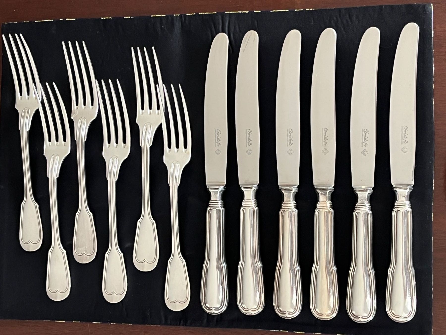 Christofle Set di posate: Christofle  Besteck - Chinon, 12 teilig, – Usato da Stetten AG venduto da Brissago25 1