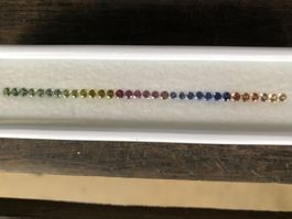 SAPHIRE (H) Regenbogen im Brilliantschliff  2.50mm = 2.51cts