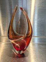Murano? Glas Vase Vintage Design Gefäss Schale Skulptur rot