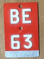BE 63 - VELONUMMER - FAHRRADSCHILD - PLAQUE DE VELO - BE 63