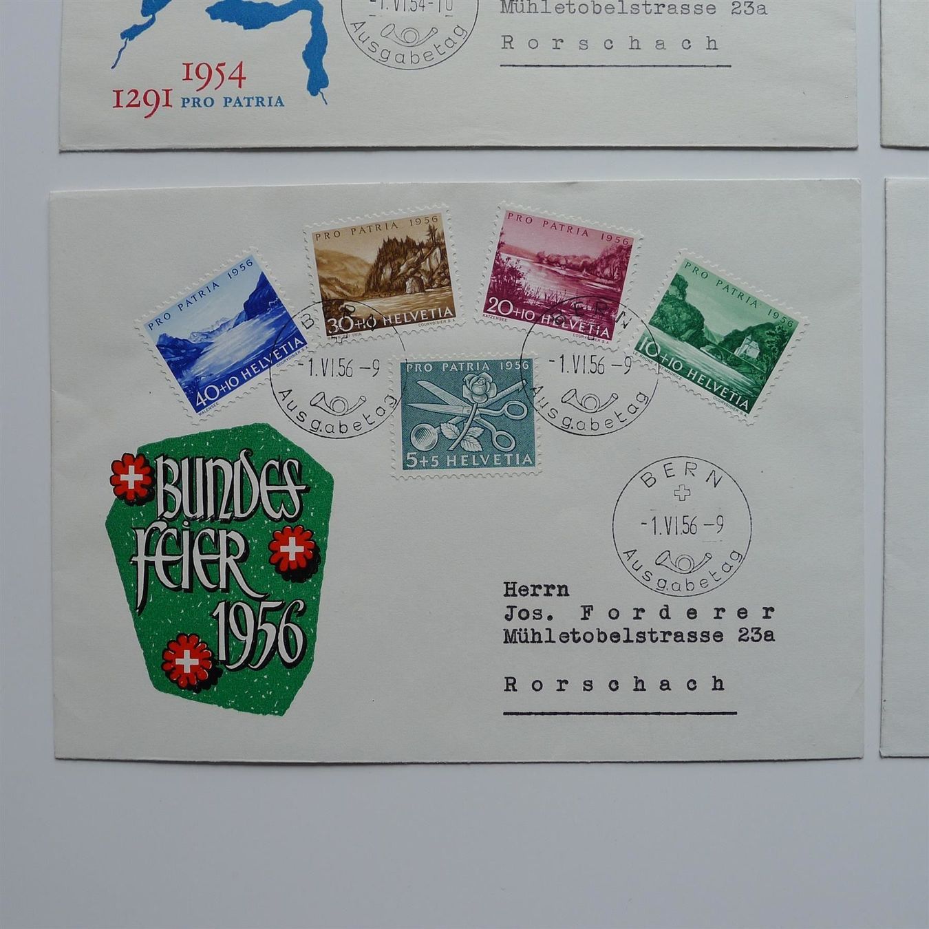Tutti i francobolli: Pro Patria 1953-1957 FDC's, EINMALIG!!! – Usato da Ebikon venduto da SilvioFreund 4