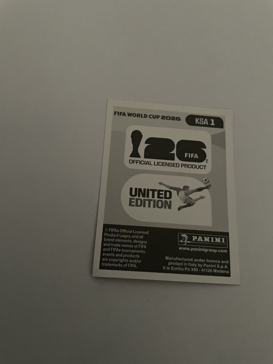 Panini Carte collezionabili: FIFA WM 2026 Saudi Arabia  KSA 1 – Nuovo (secondo la descrizione) da Winterthur venduto da Cobraforce 1