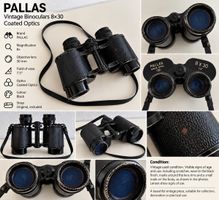 Fernglas Pallas 8x30 schwarz gebrauchter Zustand