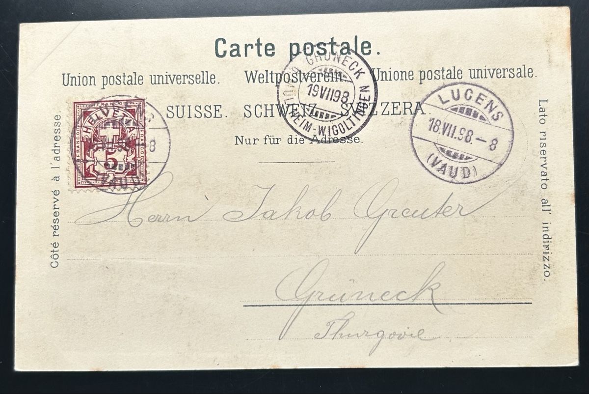 Cartoline postali: Gruss aus Neuchatel Litho  – Usato da Horw venduto da Tellbub 1