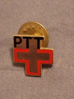 Pin PTT Schweizer Kreuz goldfarben gebraucht
