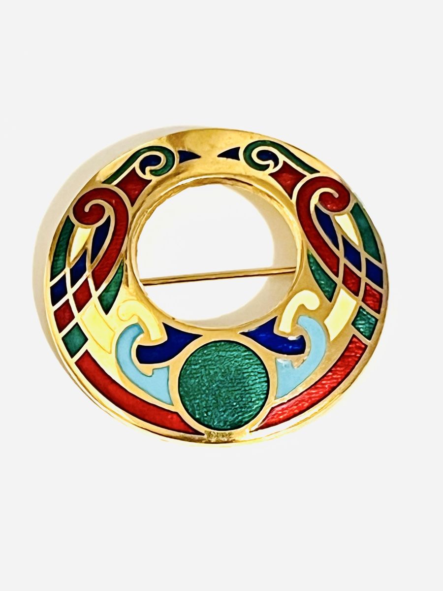 Spille & Fermagli: Vintage Celtic Enamel Brooch – Usato da Rüschlikon venduto da topswissvintage