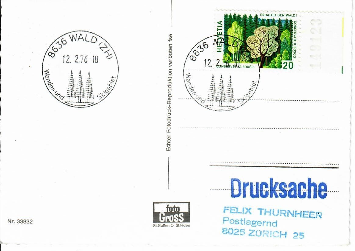 Ansichtskarten: Wald ZH – Gebraucht aus Hochdorf von Ziegel-16 1
