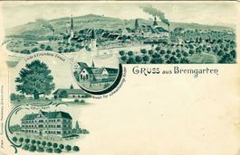 Bremgarten BE 4 Bildkarte  Litho Gruss aus .. , 1901