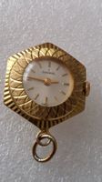 Goldfarbene C Consul 6 eckig Handaufzug Taschenuhr