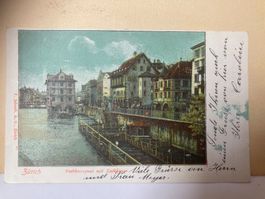 antike AK - Zürich 1905 - Lithographie