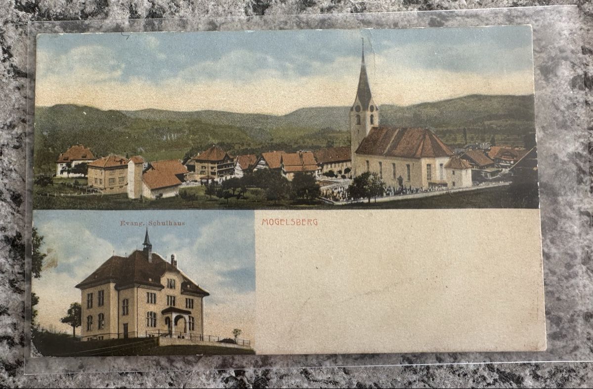 Ansichtskarten: Mogelsberg mit Schulhaus – Gebraucht aus Wettingen von Phibras