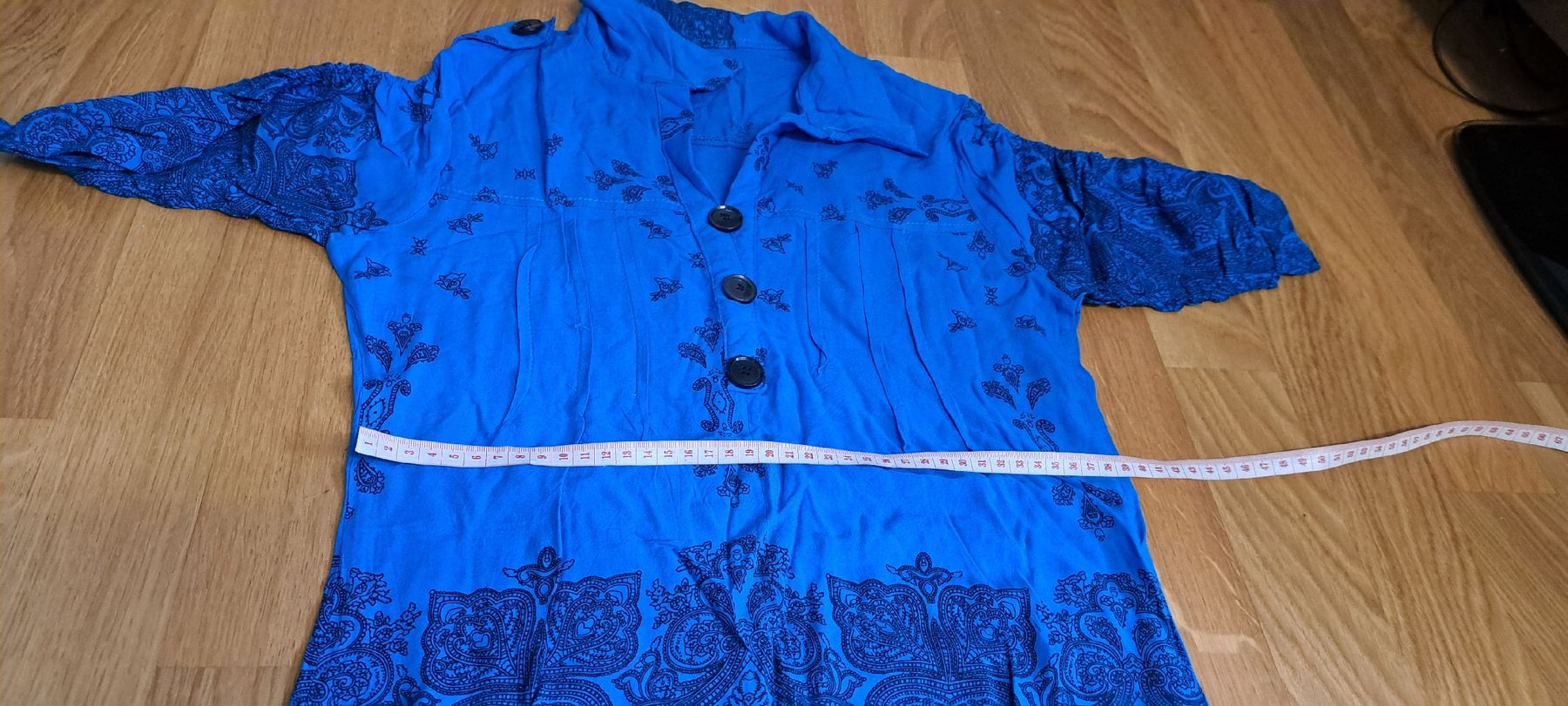 Camicette: Bohemian Blue Patterned Tunic Top - Size s- Summer Style – Usato da Bern venduto da mahilini 3