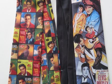 Krawatte Elvis Presley bedruckt guter Zustand