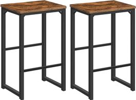 Barhocker 2er-Set Barstuhl weiche Kanten Tresenhocker 65cm