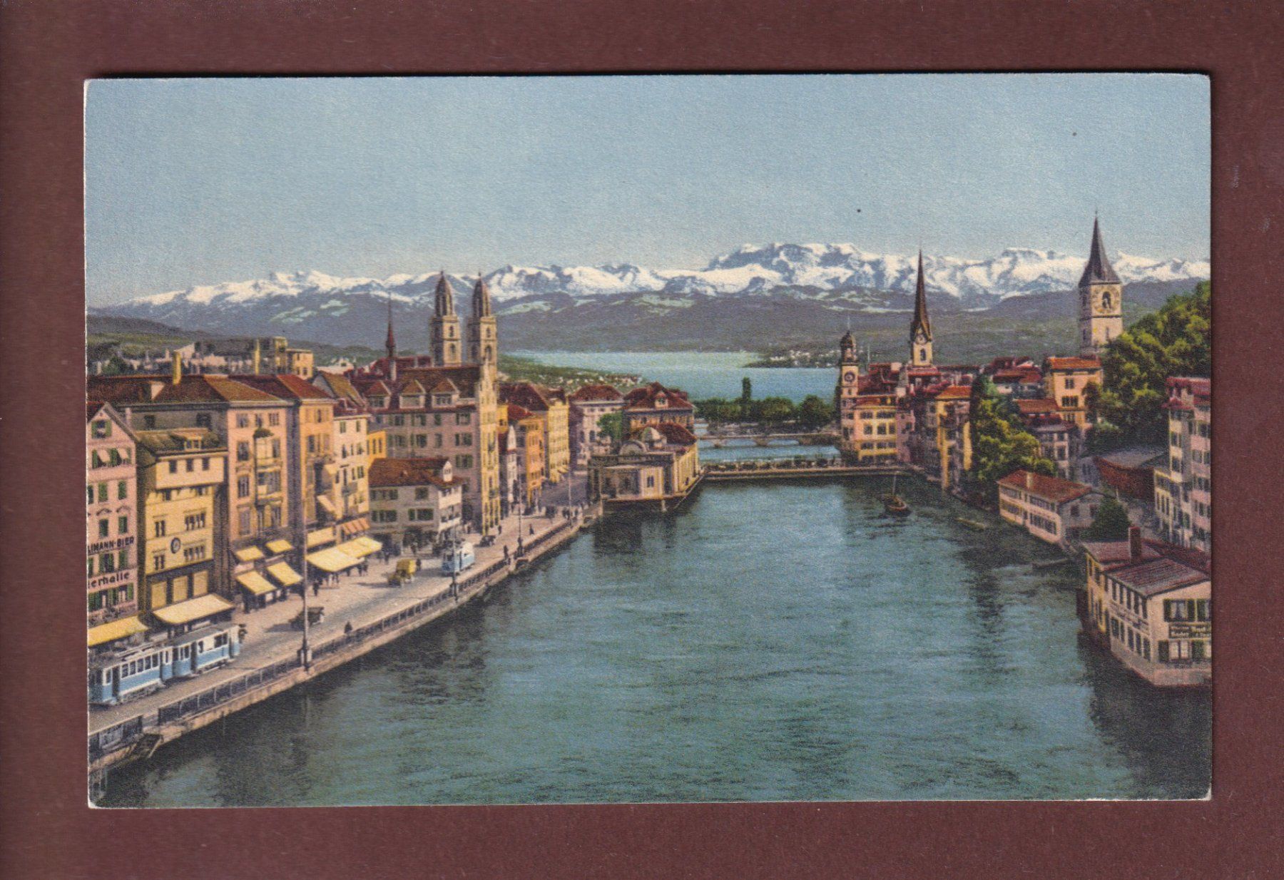 Ansichtskarten: ZÜRICH und die Alpen – Gebraucht aus Pully von nicecards-shop
