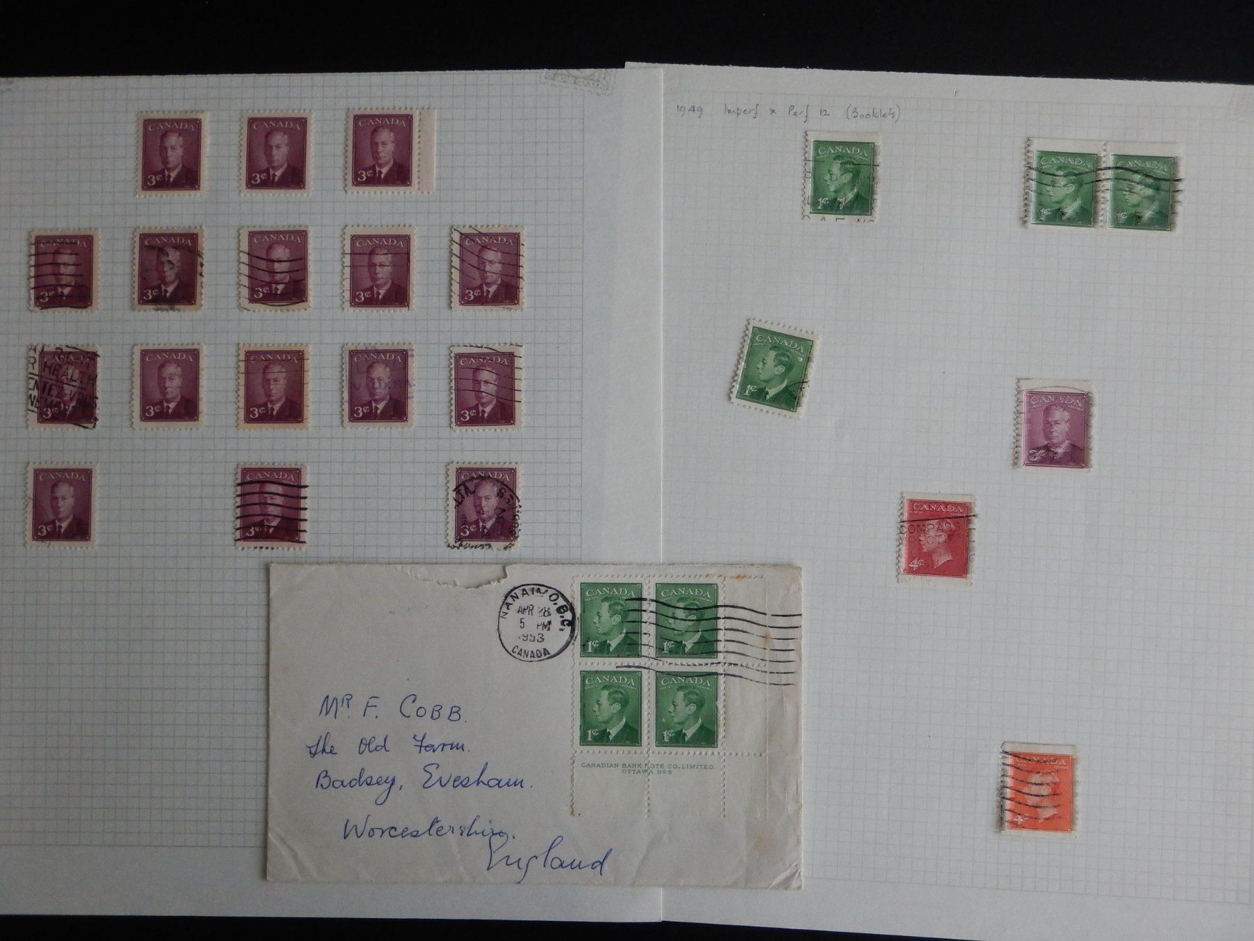 Alle Briefmarken: Kanada Lot um 1950 un durchsucht – Gebraucht aus Zürich von Muehlekauf 2