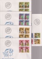 PJ-FDC-Serie 1989. Mit 4-er-Block's.