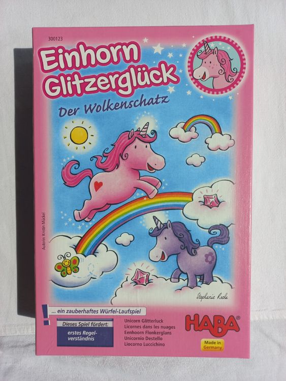 Jeu De Société HABA Einhorn Glitzerglück - Pour Enfants 3+, Avec Cristaux Brillants