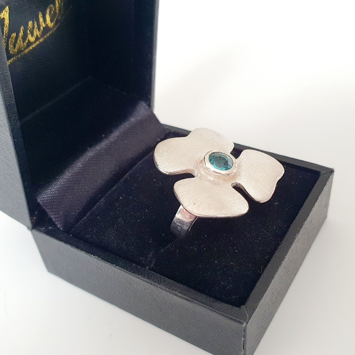 Anelli: Silber Ring 925  Blumenring mit blauem Stein Gr 15,9 mm – Usato da Kreuzlingen venduto da Wunderkiste123 6