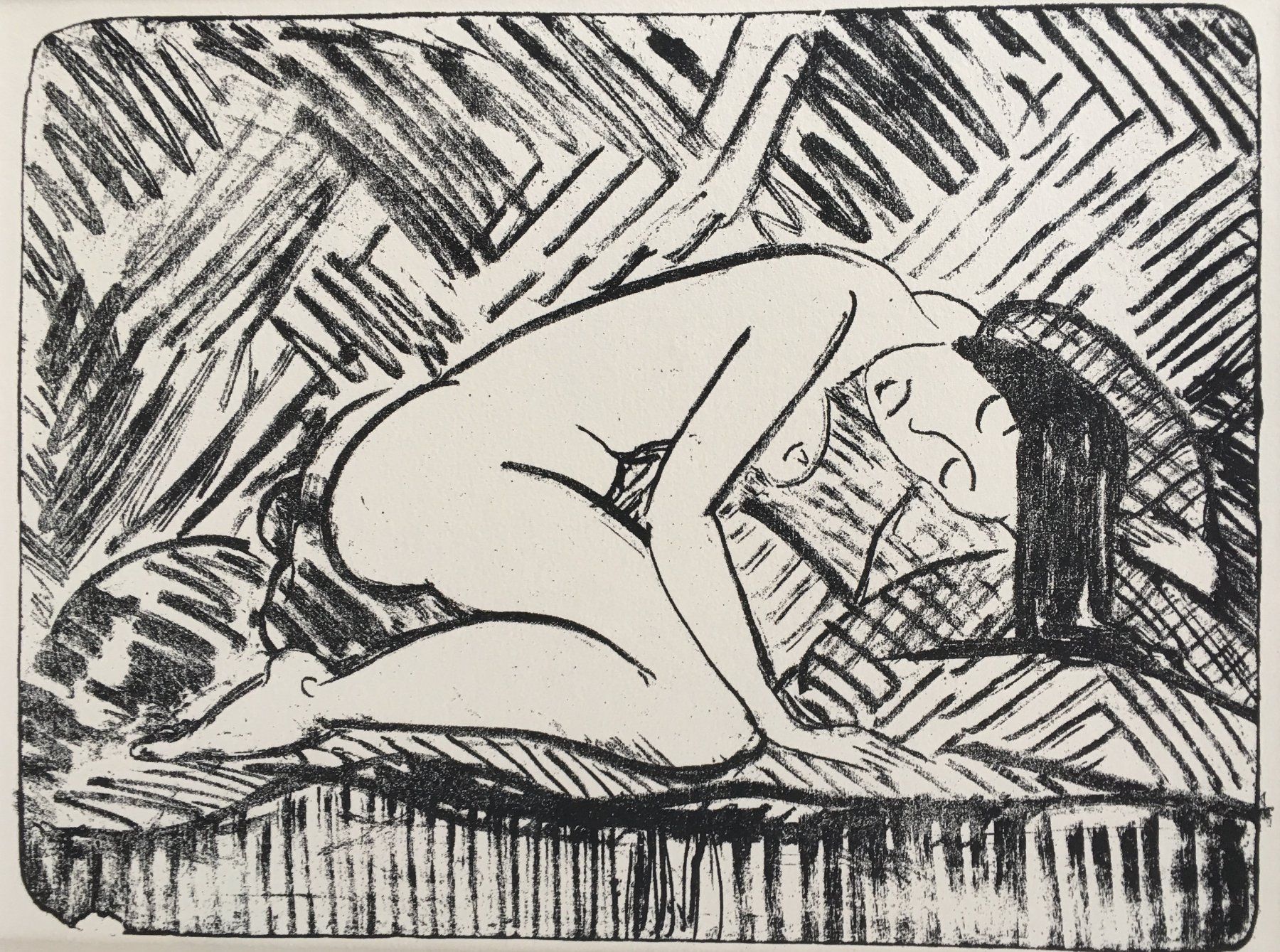 Grafica & Litografie: Otto Mueller "Kauernde auf dem Sofa" Druck – Usato da Nennigkofen venduto da juhit 2