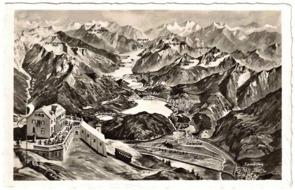 Ansichtskarten: St. Moritz - Standseilbahn Muottas Muragl – Gebraucht aus Binningen von Mountainrider