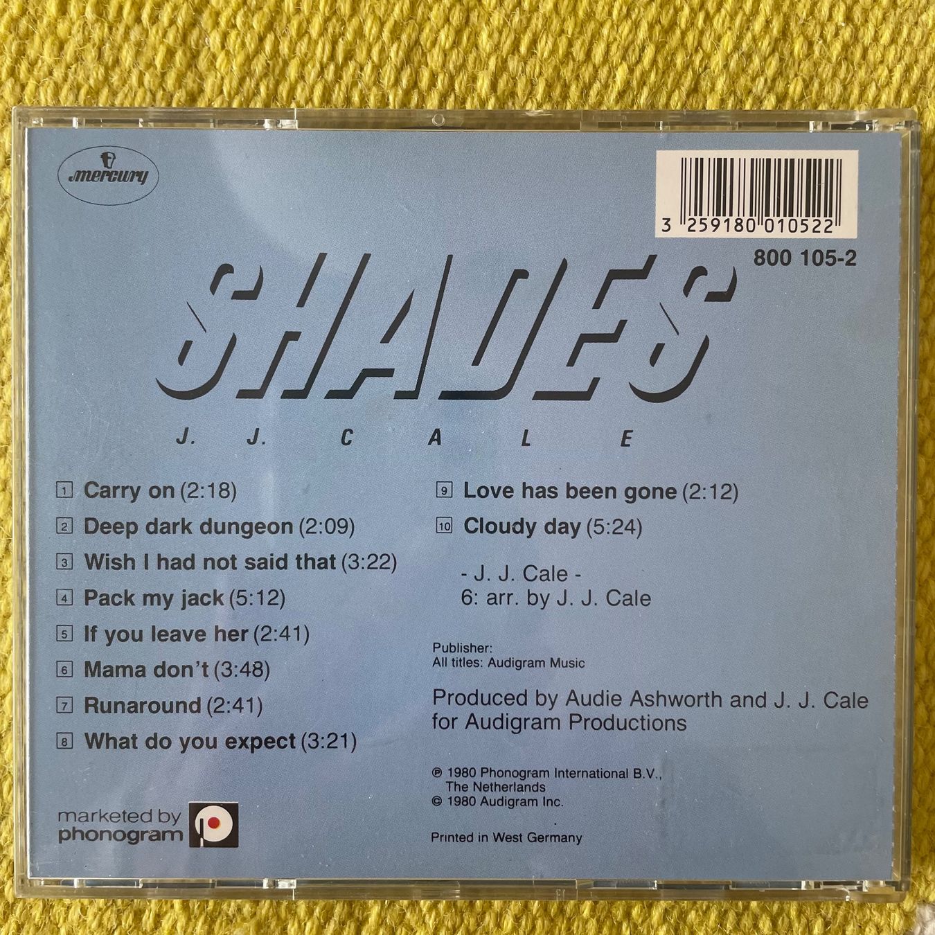 CDs: J.J. CALE-SHADES – Gebraucht aus Rorschacherberg von CD-Roli 1