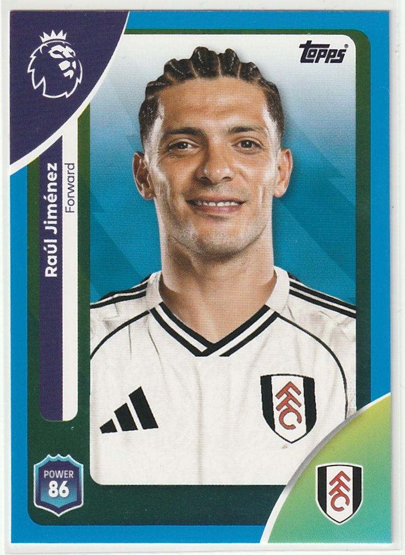 Topps Carte collezionabili: 2026 Topps Premier League Raúl Jiménez Base Blue Parallel – Nuovo (secondo la descrizione) da Biel/Bienne venduto da historian-198