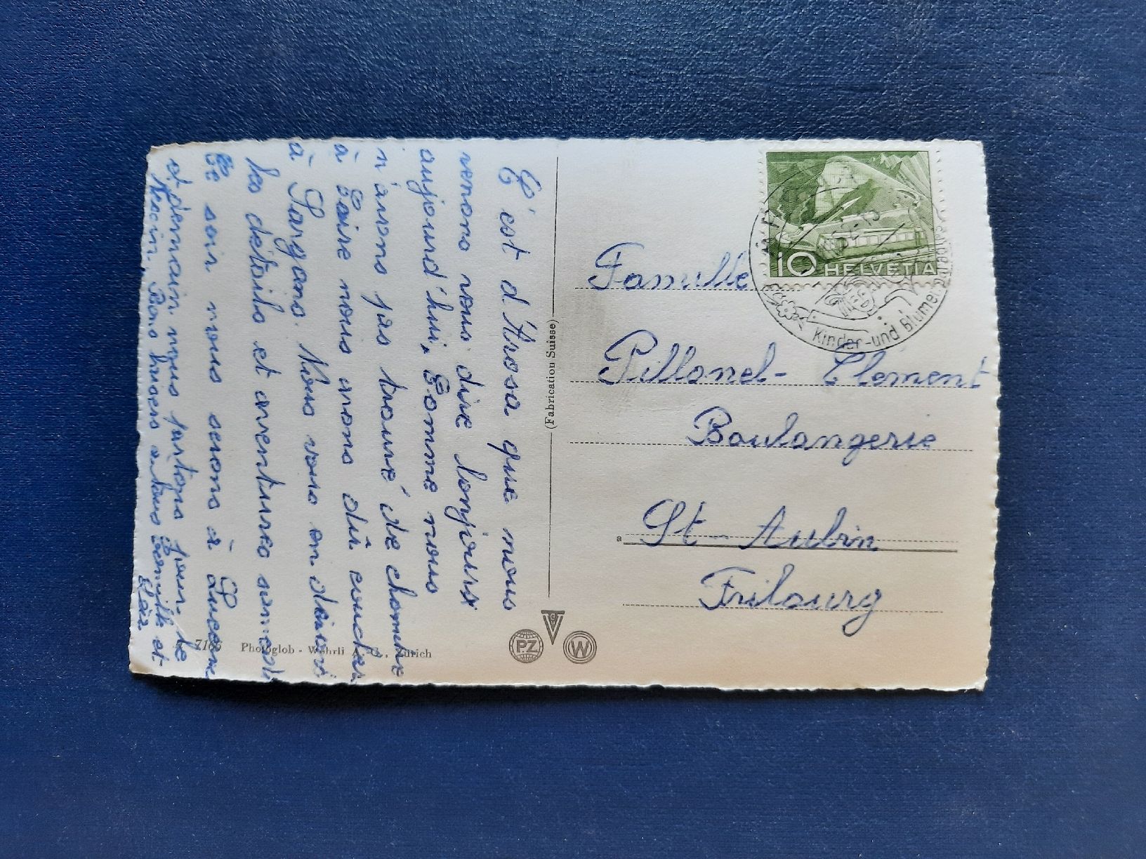 Cartoline postali: Ansichtskarte Arosa Obersee, gest.1952 – Usato da Marly venduto da neu-adlerauge65 1