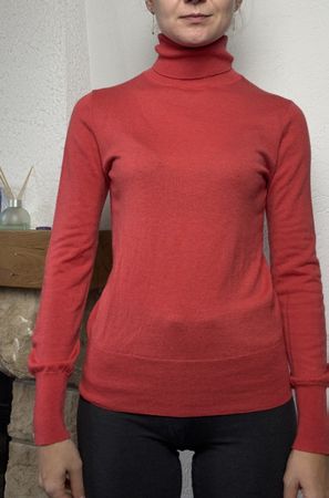 Soft Grey Pull Pullover laine soie cachemire M