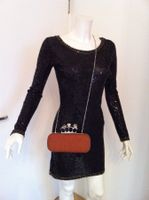 🤩CLUTCH TASCHE BRAUN MIT SILBER RINGENHALTER - NEU