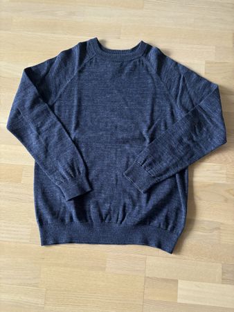 Herrenpullover M, grau blau