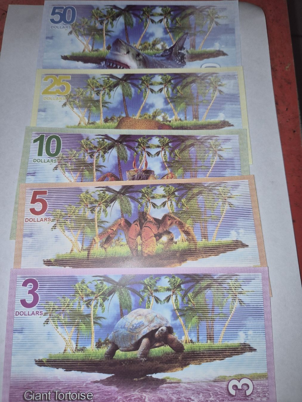 Banconote: lot de 5 billets commémoratif Tropical – Nuovo (secondo la descrizione) da Senèdes venduto da hen_fw8b 1