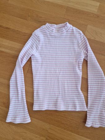 Mädchenshirt Name it Gr. 134/140 weiss/rosa gestreift
