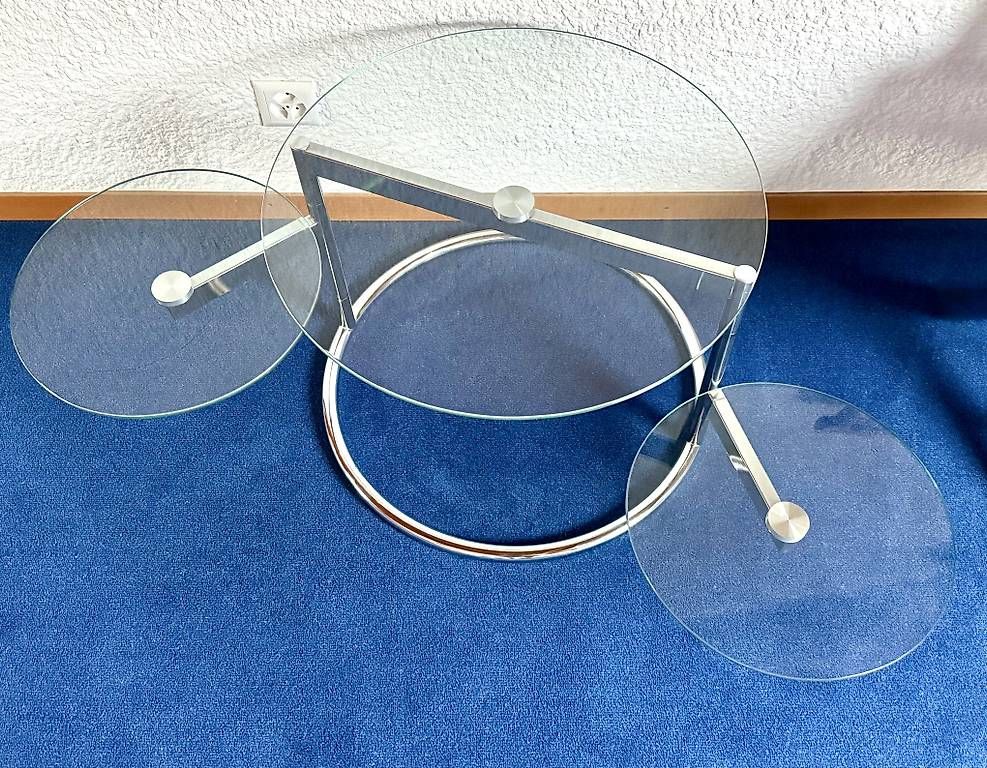 Tables: Table basse en verre et métal – D'occasion à Lausanne par huggylesbonstuyaux01 3