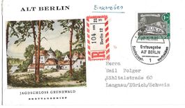 Deutsche Bundespost, Alt-Berlin, Ersttag, R-Brief, 1962