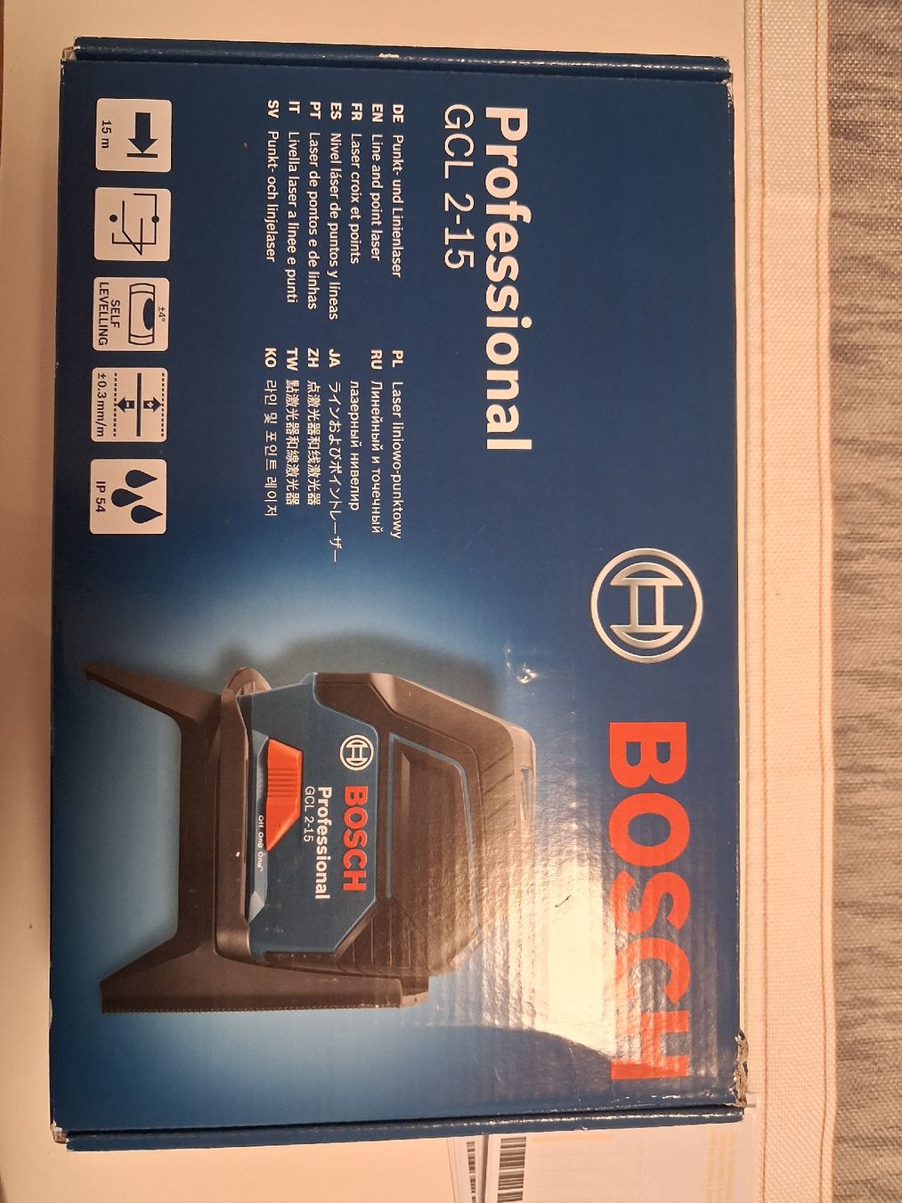 Bosch Misurare: BOSCH Professional GCL 2-15 laser livella – Nuovo e nell'imballaggio originale da Jona venduto da MirkoAltad 1
