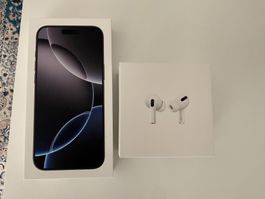 APPLE iPhone 16 Pro Max 512GB Black und AirPods Pro wie neu